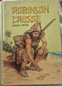 Vtg 1968 Robinson Crusoe  Daniel Defoe Hardcover Book  Stephens Library Edition - Imagen 1 de 14