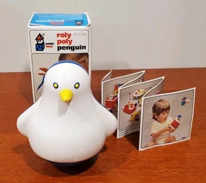 VINTAGE Roly Poly Penguin IN BOX Ambi Toys RARE! Made In Holland - Picture 1 of 6