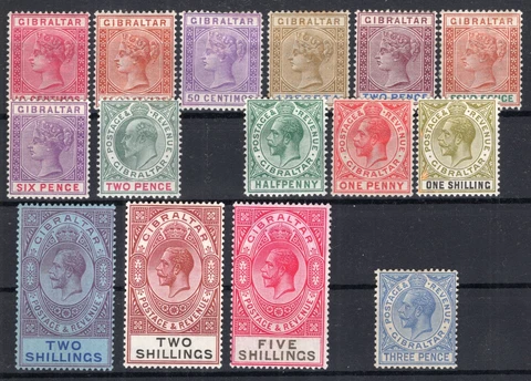 ZZ084 GIBRALTAR / BRITISH COLONY / CLASSIC STAMPS SELECTION MINT MH Cover