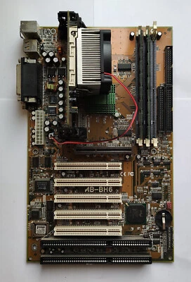 Abit BH6 Motherboard with Celeron 1.1Ghz CPU and 512MB RAM - Test OK! 695 - Image 1 of 4