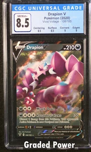 Vivid Voltage Drapion V CGC 8.5 Holo (7092) 106/185 Pokemon - Imagen 1 de 1