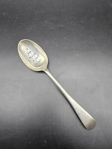 Vintage Walker And Hall Dessert Spoon Embossed Eat Drink And Be Merry Plated - Picture 1 of 6