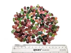 Natural Good Quality Multi Tourmaline Raw Rough Loose Gemstone Lot 50 CT - Picture 1 of 5
