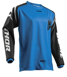 Thor Youth Sector Zones Jersey Motocross Enduro Shirt Jersey Shirt Blue/Black - Imagen 1 de 3