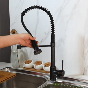 Single Handle Kitchen Faucet Swivel Spout Pull Down Sprayer ORB Sink Mixer Tap - Bild 1 von 9