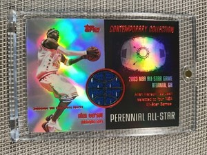 2003-04 TOPPS CONTEMPORARY COLLECTION ALL STAR RED RUBY JERSEY ALLEN IVERSON /50