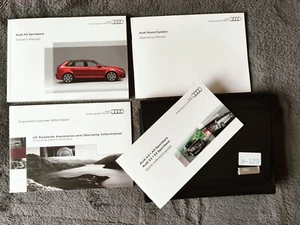 GENUINE AUDI A3 SPORTBACK 2008-2010 HANDBOOK OWNERS MANUAL WALLET PACK B-123 - Picture 1 of 3