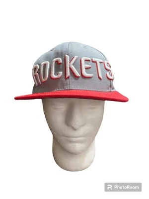 NBA Houston Rockets Hat Youth OSFM Gray and Red - Image 1 of 4