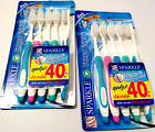 2x Sparkle Toothbrushes Power Tip Dupont Deep Cleaning/ Compact Anti-slip Handle