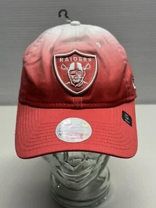 Las Vegas Raiders New Era 9Twenty Strapback Womens Pink Tie Dye Ombre Hat Cap - Picture 1 of 9