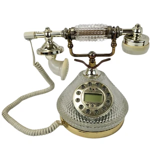 Vintage Columbia Telecommunications Crystal Cut Rotary-Style Landline Phone - Mo - Picture 1 of 11