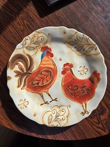 Pier 1 Imports Gallo 1 Speiseteller 11" Huhn Hahn Country #OSSH - Bild 1 von 5