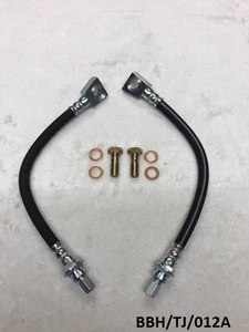 2 x Rear Brake Hose & 2 x Banjo Bolt for Jeep Wrangler TJ 2003-2006 BBH/TJ/012A - Picture 1 of 4