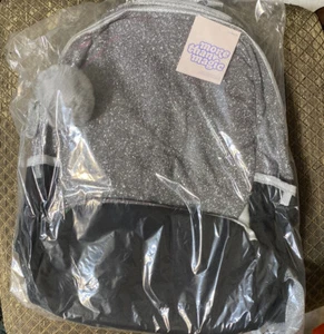 Mochila para niñas 16,5" negra brillante plateada bolsa de regreso al cole More Than Magic - Imagen 1 de 10