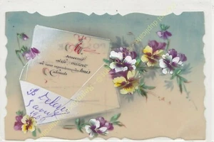 Cpa Celluloid Souvenir Is The Mirror Where We Look At Our Absent Friends - Picture 1 of 2