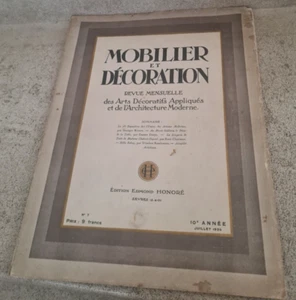 MOBILIER & DECORATION N°7 -juillet / 1930  (sommaire sur page de titre, photo) - Picture 1 of 8