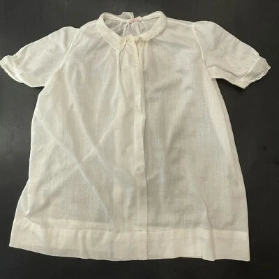 Vestido/vestido de bebé vintage Jetter muselina botón enredadera frontal con flores rosas Foto 1 de 4