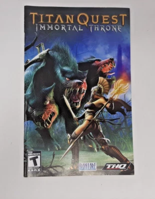Titan Quest Immortal Throne - PC, 2006 *Manual Only* - Image 1 of 2
