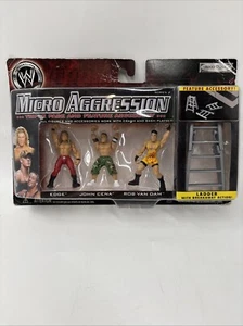 🔥🔥WWE Micro Aggression (2006) Figure Set 3-Pack Edge John Cena & Rob Van Dam - Picture 1 of 8