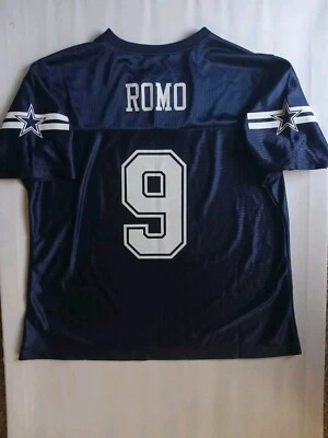 Camiseta deportiva de jugador Tony Romo #9 de colección nueva con etiquetas para mujer talla XL Dallas Cowboys azul marino Foto 1 de 4