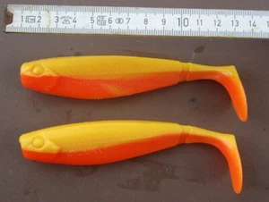 Pezon&Michel Gunki G'Bump Shad 2 Stück 14 cm 30 g Farbe orange gelb Top! #1 - Bild 1 von 1