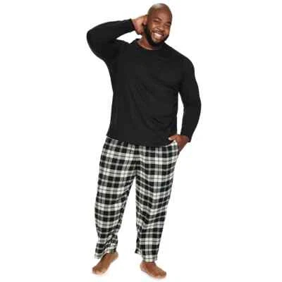 Sonoma Pajama Set Men 2XB Crewneck Tee Flannel Pants Goods for Life Big Tall - Image 1 of 4