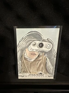 2022 Star Wars Masterwork Luke Skywalker Movie Scene Sketch 1/1 Jane Lushton - Picture 1 of 2