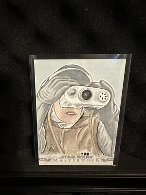 2022 Star Wars Masterwork Luke Skywalker Movie Scene Sketch 1/1 Jane Lushton - Image 1 of 2