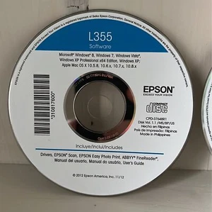 Epson L355 Printer Computer Software CDs CD Windows Macintosh - Afbeelding 1 van 2