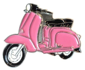 Rosa Niñas Scooter Mujer Scooter MOD Scooter Bicicleta Esmalte Metal Pin Insignia 1 - Imagen 1 de 4