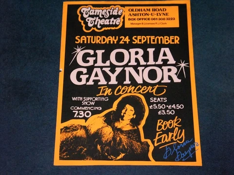 GLORIA GAYNOR SIGNED POSTER Cover