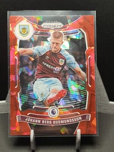 2021-22 Panini Prizm EPL Red Cracked Ice Johann Berg Gudmundsson #69 (1) - Picture 1 of 1