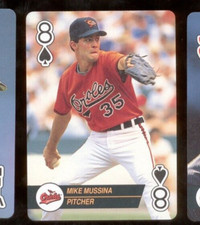 1993 Bicycle Major League Aces MIKE MUSSINA Baltimore Orioles Playing Card
