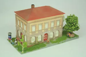 Police Building Diorama Lighted Weathered Built Up N Scale - Picture 1 of 12