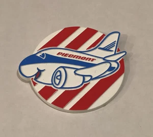 Piedmont Airlines Logo Kinder lächelndes Flugzeug ~ Vintage 1980er Jahre Pinback - Bild 1 von 3