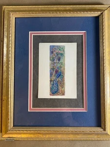 Hunger Elliot "Peacock Scene" Ink And Watercolor Painting - Signed And Framed - Picture 1 of 12