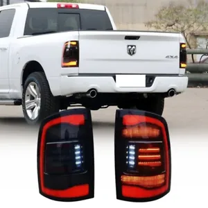 For Dodge Ram 1500 09-18 2500 3500 Smoke LED Tail Lights Brake Animation Upgrade - Picture 1 of 9