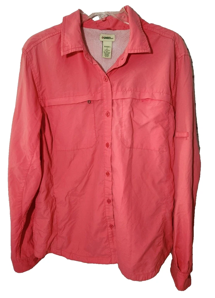 Camisa de nailon ventilada Gander Mountain para mujer serie Guide caza pesca grande Foto 1 de 4