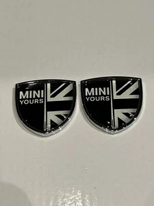Pair Of Mini Yours Pillar Badges R50 R53 R56 F56 F66 U25 - Picture 1 of 2