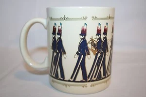 Hallmark Hugs Nutcracker Toy Soldier Band Gold Trim Holiday Mug - Picture 1 of 6