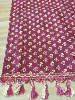 Tela Floral Borgoña Waverly Clip Up Tono Romano 50W x 62L Excelente Estado Foto 1 de 4