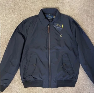 Polo Ralph Lauren Navy Blue Windbreaker Jacket Men’s Large - Picture 1 of 1