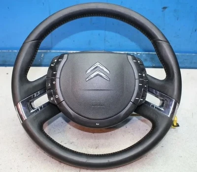 Leder Lenkrad mit Modul 96866504ZD 96866511VD Citroen C4 UA_ Grand Picasso Bj.09 - Bild 1 von 4