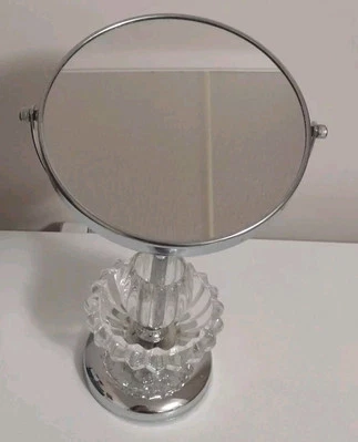 Tabletop Vanity Swivel  Magnifying Mirror With Jewelry Keeper Bowl - Image 1 of 4