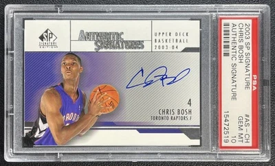 CHRIS BOSH PSA 10 2003-04 SP SIGNATURE EDITION #AS-CH ROOKIE AUTHENTIC AUTO 519 - Image 1 of 2