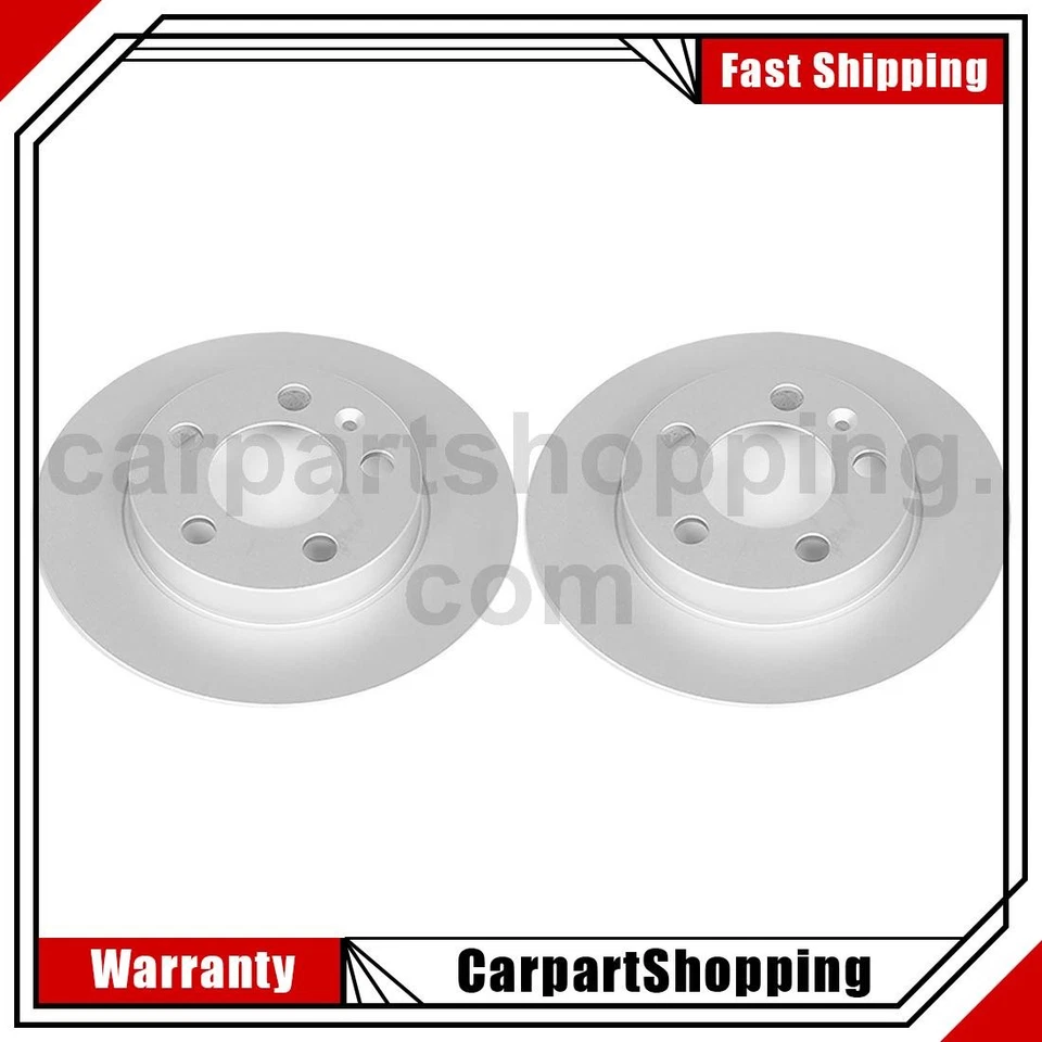 2 rotores de freio traseiro compatíveis com 2000 2001 2002 2003 2004 2005 2006 Audi TT Quattro_C - Imagem 1 de 2