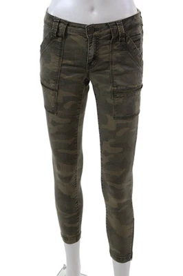 Pantalones de mezclilla Joie para mujer con cremallera tiro medio camuflaje ajustados marrón talla 25 Foto 1 de 4