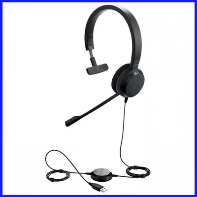 Jabra Evolve 20 UC USB Headset - HSC016 - Mono Headset - Microphone Plug & Play - Image 1 of 4