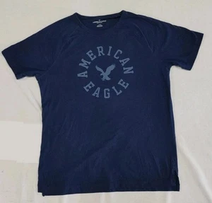 American Eagle Outfitters T-Shirt Manica Corta Blu Adulto Taglia Large - Foto 1 di 5