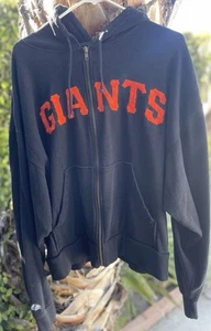 Vintage Majestic San Francisco Giants Sweatshirt Size L Made in Korea Orange - Picture 1 of 10